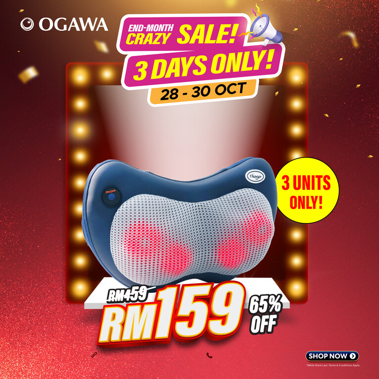 Ihoco Regen Shiatsu Back and Neck Massager Pillow*